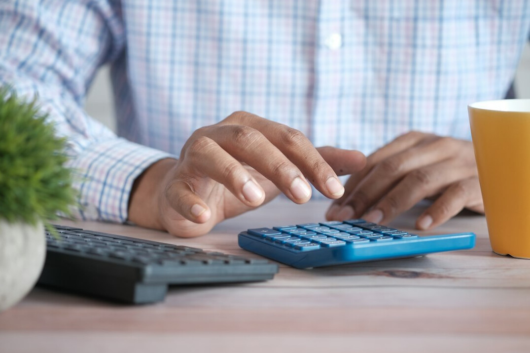 person budgeting finances