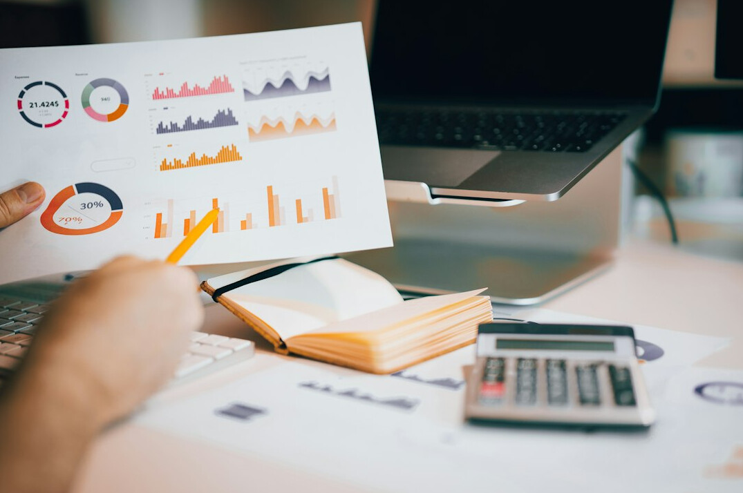 professional investor reviewing financial reports
